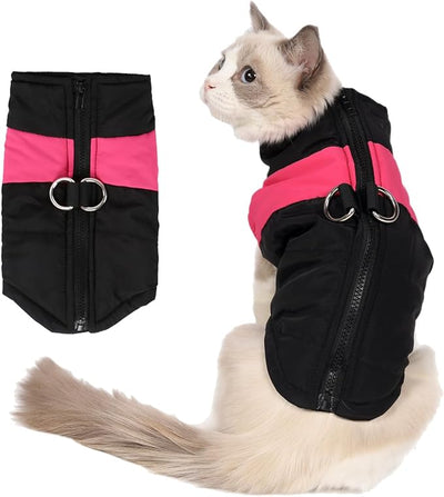 Winter Waterproof Windproof Dog Jacket - Warm Vest Coat for Small & Medium Dogs - Not Suitable for Big Dogs C-Pink 2X-Large