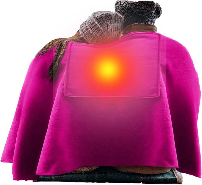 Cordless Heated Blanket Battery Operated Heated Shawl Wraps for Women Rechargeable Heating Pads Indoor/Outdoor, Gifts