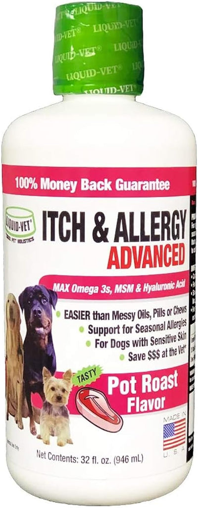LIQUID-VET K9 Itch & Allergy Advanced Formula, Pot Roast Flavor, 32 oz