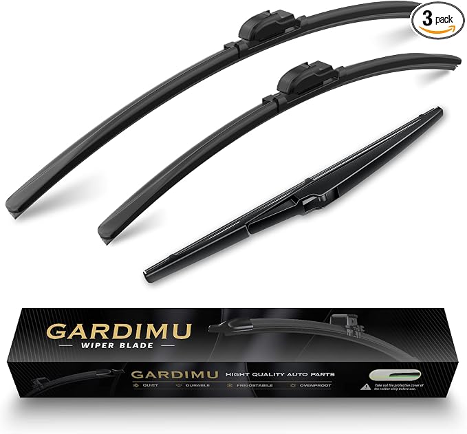 Front and Rear Windshield Wipers for Toyota RAV4 2006-2012 | Quiet and Streak-Free Front and Back Wiper Blades Assembly All-Season OEM Automotive Replacement Accessories