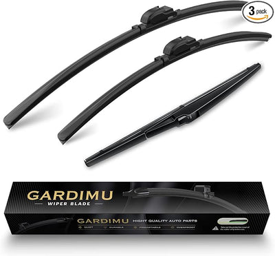 Front and Rear Windshield Wipers for Toyota RAV4 2006-2012 | Quiet and Streak-Free Front and Back Wiper Blades Assembly All-Season OEM Automotive Replacement Accessories