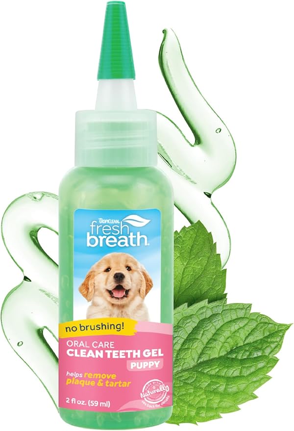Fresh Breath Dog Toothpaste for Teeth Cleaning, Breath Freshener, Easy to Use Plaque & Tartar Remover Gel, No Toothbrush Needed, 2oz.