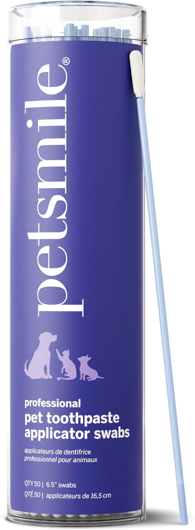 Professional Pet Toothpaste Applicator Swabs - Cat & Dog Toothbrush Alternative - Dental Care for Small & Large Pets - Cat & Dog Teeth Cleaning - Dog Toothpaste Not Included (50 Swabs)