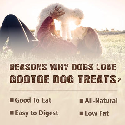 Gootoe Turkey Tendons for Dogs –All-Natural, Hypoallergenic Dog Treats, Rawhide Alternative, Long Lasting Puppy Chews, Healthy Dog Treats for Medium Breeds, Bone (M), 3 Count Pack