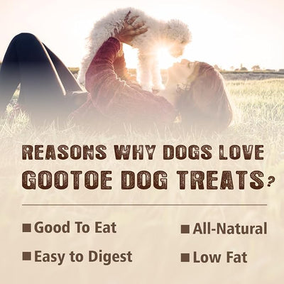 Gootoe Natural Buffalo Dog Treats, Stick (Large), 8 oz | Low-fat chews for training rewards, limited ingredient, for medium dogs