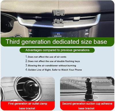 Car Phone Holder for Cadillac XTS Auto Accessories [Only for 2013-2019 XTS] [Auto Lock Hands Free Cell Phone Mount Car fits for iPhone & All Smartphones]