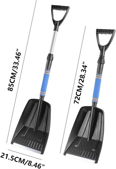 Winter Car Snow Shovel, Retractable Snow Pusher, Lightweight Retractable Detachable Defrosting Cleaning Tool, Portable Snow Shovel for Car, Trucks, SUV (Blue)