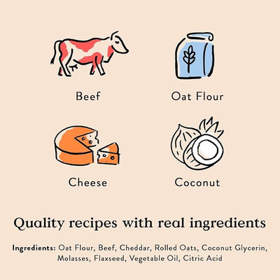Bocce's Bakery Say Moo Cookie + Bac’n Nutty Training Dog Treat Bundle – Natural, Wheat-Free Soft & Chewy Cookies Made with Real Ingredients and Baked in The USA – 2 Pack Bundle