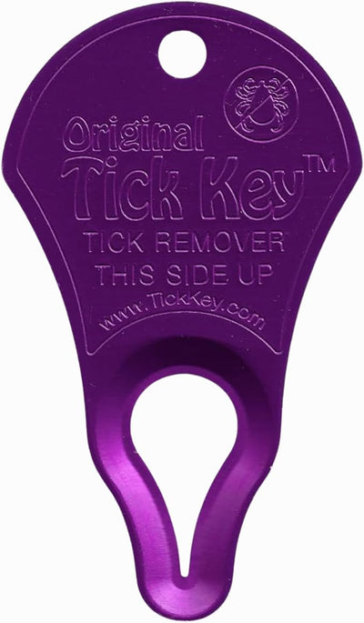 The Original Tick Key - Tick Detaching Device - Portable, Safe and Highly Effective Tick Detaching Tool (Purple)
