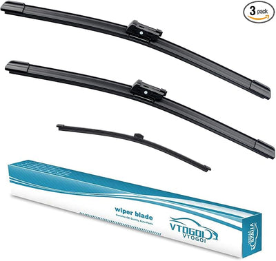 OEM Windshield Wiper Blades Replacement for Audi Q3 2015-2018 SQ5 2018-2025 A4 2009-2016 S4 S5 2008-2016,All Weather Original Factory Quality Front & Rear Wipers Set 24"+20"+15" (Pack of 3)