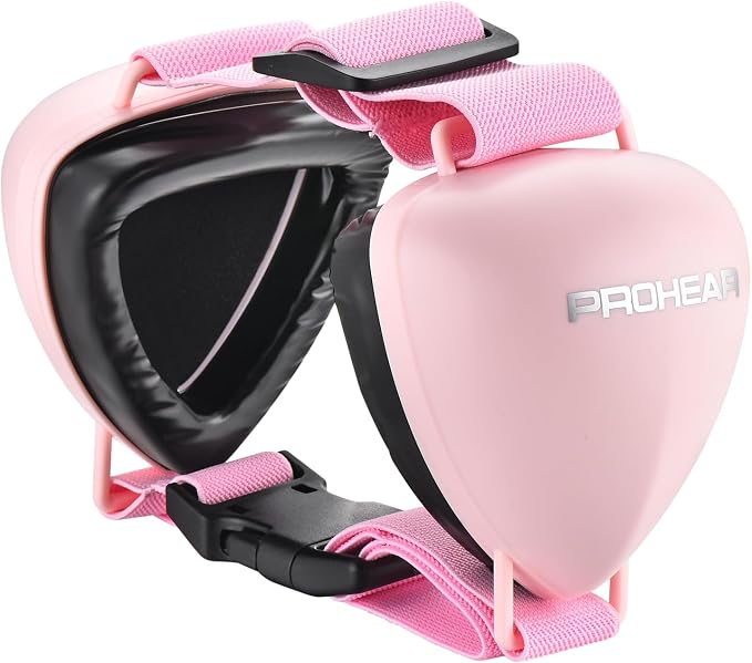 Ungrade GEL Pads Dog Ear Muffs Hearing Protection for Dogs, NRR 28dB for Thunder, Hunting, Tourism,Medium - Pink