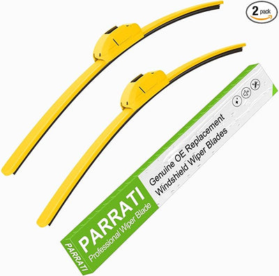 OEM QUALITY 19" + 18" PARRATI Premium All-Season Yellow Windshield Wiper Blades (Set of 2)
