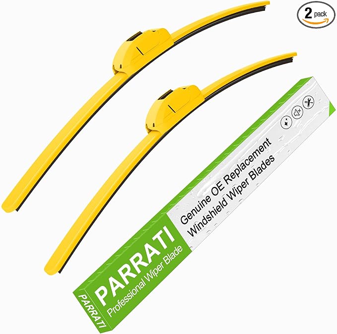 OEM QUALITY 26" + 16" PARRATI Premium All-Season Yellow Windshield Wiper Blades (Set of 2)