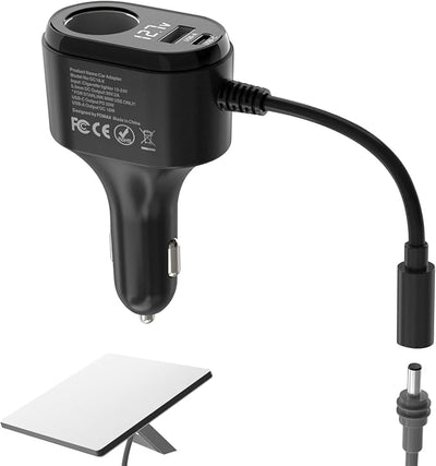 Starlink Mini Car Adapter, 12V to 24V Vehicle Power Supply with 30V 2A DC Output, 4-in-1 Starlink Mini Car Charger with USB-C, USB-A, 120W Socket & LED Display for RV, Camping, Truck, SUV