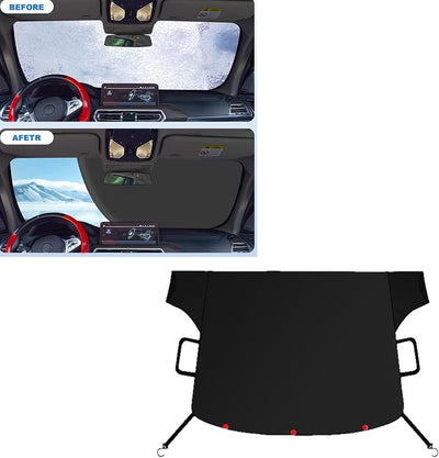 Magnetic Car Windshield Cover Featuring 3 Magnets Suitable for Snow Sun Frosts Protective and Easy Installation