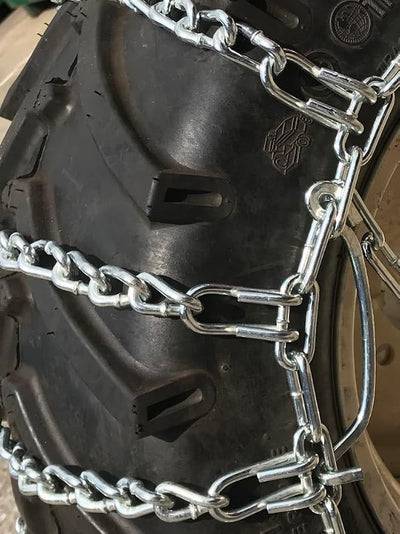 TireChain.com 4.10-6 Tire Chains - 2 Link Ladder Style Traction & Snow Chains for ATV UTV Lawn Tractor Tires