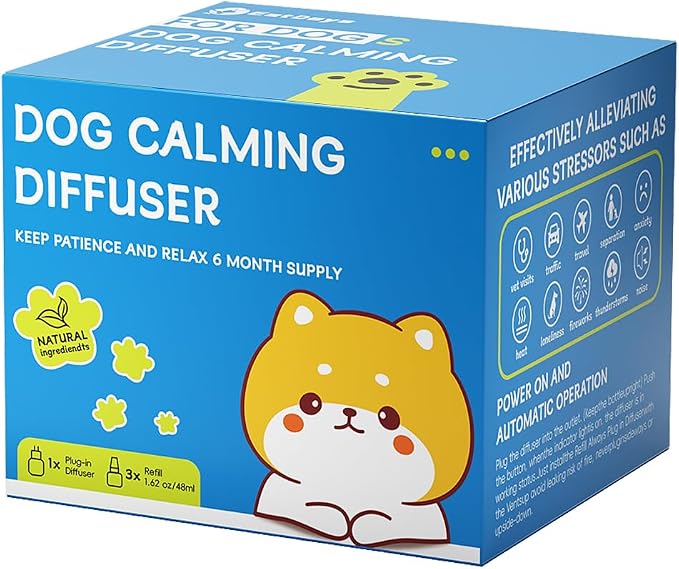 PRO! Dog Calming Diffuser – Pheromone Plug-in for Anxiety Relief, Stop Dog Peeing in House & Barking – Calming Device with Essential Oils, Compatible with Therapet MD, 30-Day Refill | 30-Day Refill
