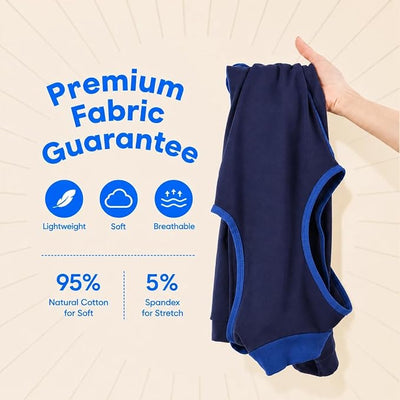 Premium Fabric Dog Surgery Recovery Suit with Rear Leg Sleeve to Stop Licking, Cute Puppy Surgical Suit After Spay Female, Soft Dog Spay Recovery Suit, Anti-Licking Dog Pants for Small Dogs, Navy XS