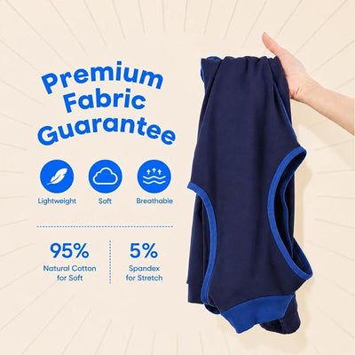 T'CHAQUE Easy On Dog Surgery Recovery Suit with Rear Leg Sleeve to Stop Licking, Machine Washable Surgical Suit for Dogs Male Neuter, Soft Dog Body Suits After Surgery, Wound Protection, Navy 3XL