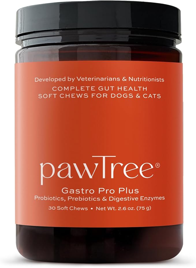 Gastro Pro Plus® for Dogs and Cats - Probiotics, Prebiotics and Digestive Enzymes - for Sensitive Stomach, Digestive Issues, Loose Stool, and Bad Gas (30 ct)