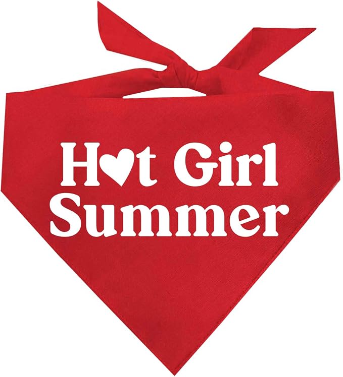 Hot Girl Summer Dog Bandana (Red, OS 310)