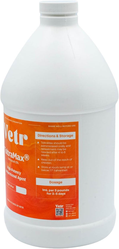 Toltrazuril 5.0% for Horses, Dogs, Cats, 1/2 Gallon, for Non-Food Chain Animals, Peanut Butter