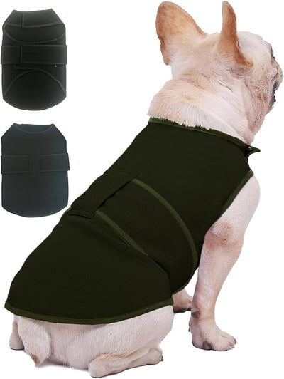 Dog Anxiety Vest Calming Jacket for Small Medium Large Dogs, Dog Shirt Wrap for Indoor Outdoor Fireworks, Thunder, Travel, Separation, Dark Green, Large
