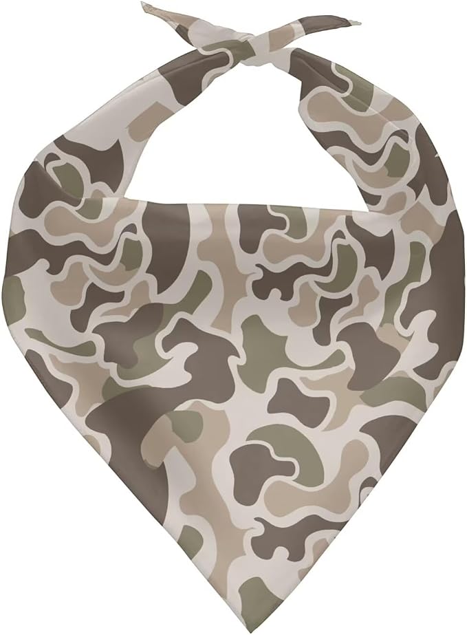 Camouflage Dog Bandana Reversible Triangle Pet Bibs Adjustable Pet Neckerchief Washable Soft Cat Carf for Medium Large Dog Cat Accessories 1 Pcs