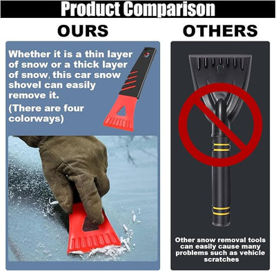 4PCS Snow and Ice Scraper for Car Windshield - Ice Snow Frost Removal Tool with Non-Slip Handle - Plastic Snow Scraper Auto Window Shovel Tool - Winter Windshield Defroster Tool No Scratch for Cars