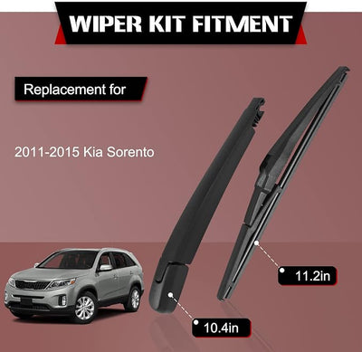 OTUAYAUTO Rear Wiper Back Arm Blade Set - Replacement for KIA SORENTO 2011-2015 OE: 988152P000