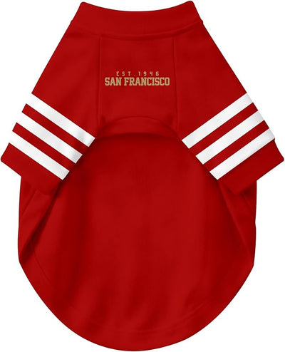 San Francisco Dog Clothes Jersey Style Personalized Pet T Shirt with Custom Name Number for Small Medium Large Dogs