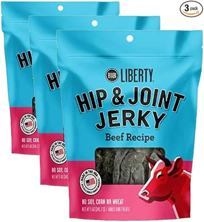 BIXBI Buckley Functional Healthy Hip and Joint Dog Jerky Treats, Beef Recipe, 5 Ounce (Pack of 3)