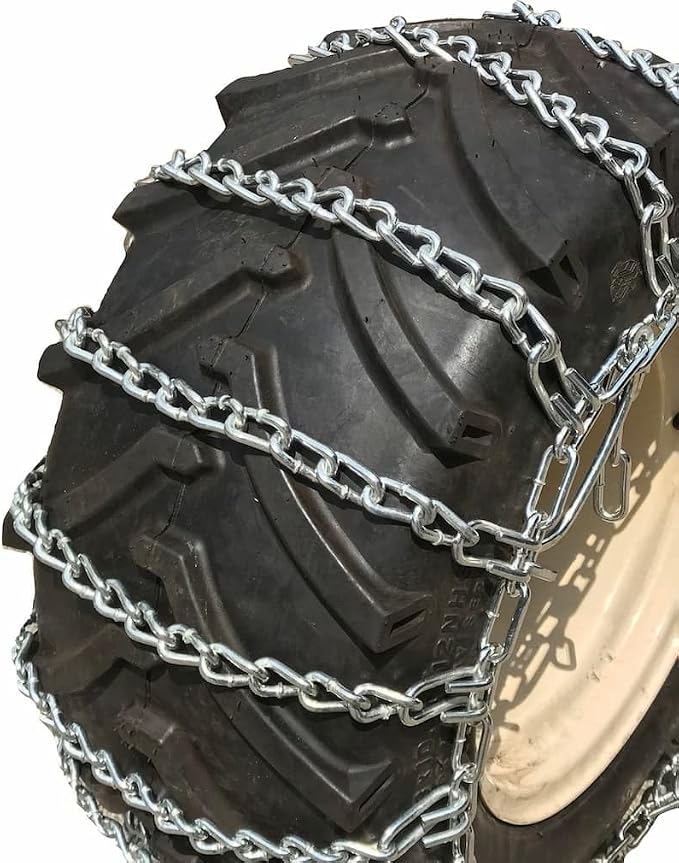 TireChain.com 4.10-6 Tire Chains - 2 Link Ladder Style Traction & Snow Chains for ATV UTV Lawn Tractor Tires