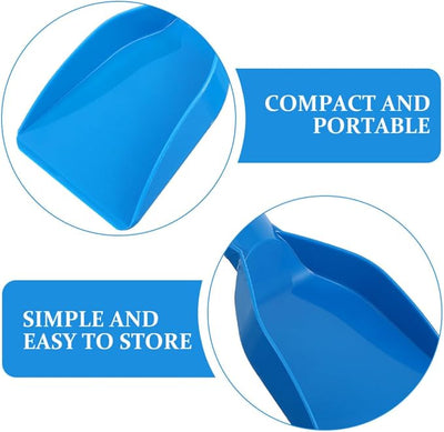 Baluue 2pcs Lightweight Blue Plastic Ice Scraper and Snow Shovel Set for Home and Kitchen, Compact Ice Removal Tool for Freezer, Car Windscreen, and Refrigerator