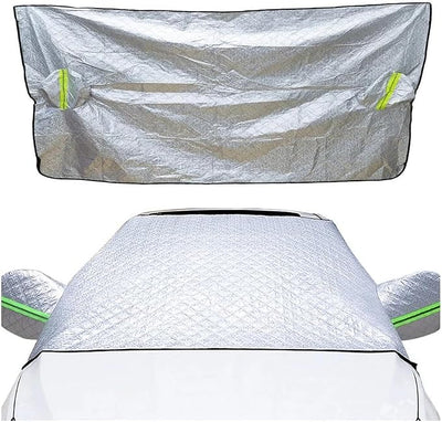 Heavy Duty Four Layers Magnetic Car Windshield Cover Universal Winter Magnet Design Windproof Car Windscreen Frost Cover