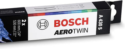 Bosch Automotive Aerotwin 3397007430 Original Equipment Replacement Wiper Blade-24'/21' (Set of 2) Top Lock 19mm | Driver and Passenger Side Original Equipment Replacement Blades