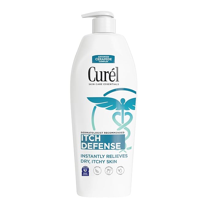 Curel Itch Defense Lotion for Sensitive and Dry Skin, Hand and Body Lotion that Helps Prevent Flare-Ups, Soothes Itchy Skin, Ceramide Moisturizer, Body Care, 13 Oz