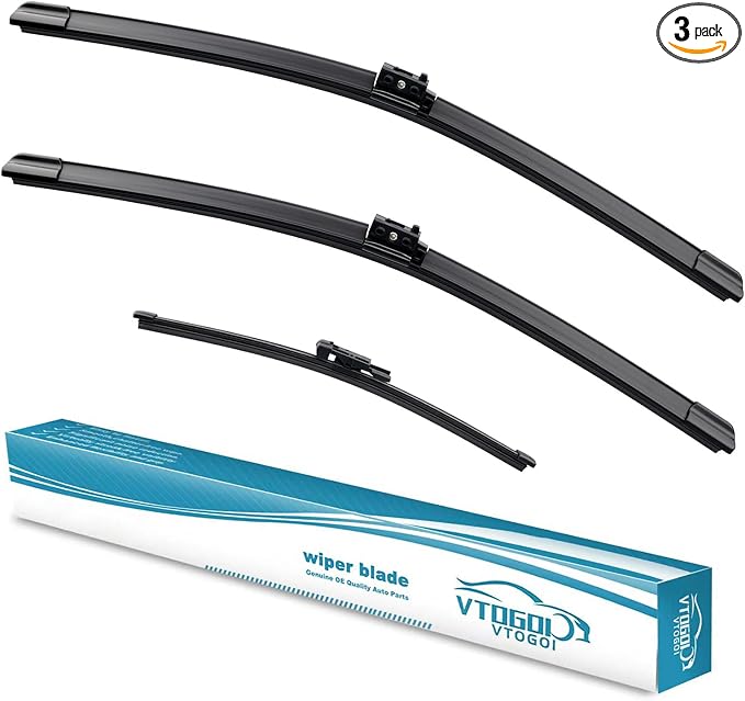 OEM Windshield Wiper Blades Replacement for Mercedes-Benz GLC250 GLC350 GLC350e 2017-2021, All Weather Original Factory Quality Front & Rear Wipers Set 22"+22"+12" (Pack of 3)