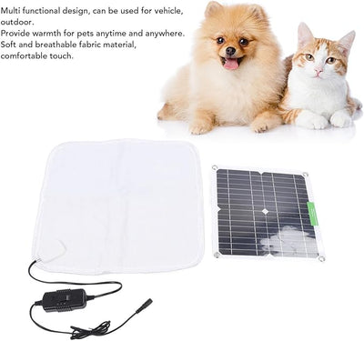 Solar Panel Heated Blanket Fast Heating 12V 50W Safety Battery Box Design with Soft Breathable Material for car Rides Outdoor Activities