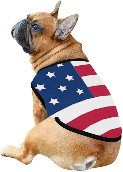 4th of July Vest for Dog American Flag Clothes Small Large Dog Apparel Pet Supplies Shirts (XX-Large, DLR02)