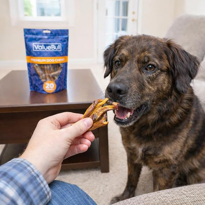 ValueBull Duck Feet for Dogs, 100 Count Bulk Pack - All Natural Glucosamine Chondroitin Collagen Dog Chew, Hip and Joint, Single Ingredient