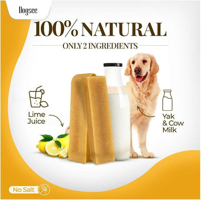 Dogsee Original Yak Cheese Himalayan Dog Chews 3lb (Large - 12 Bars) .100% Natural, 60% Protein, Dog Treats for Large Breed Dog Chews Long Lasting for Aggressive Chewers