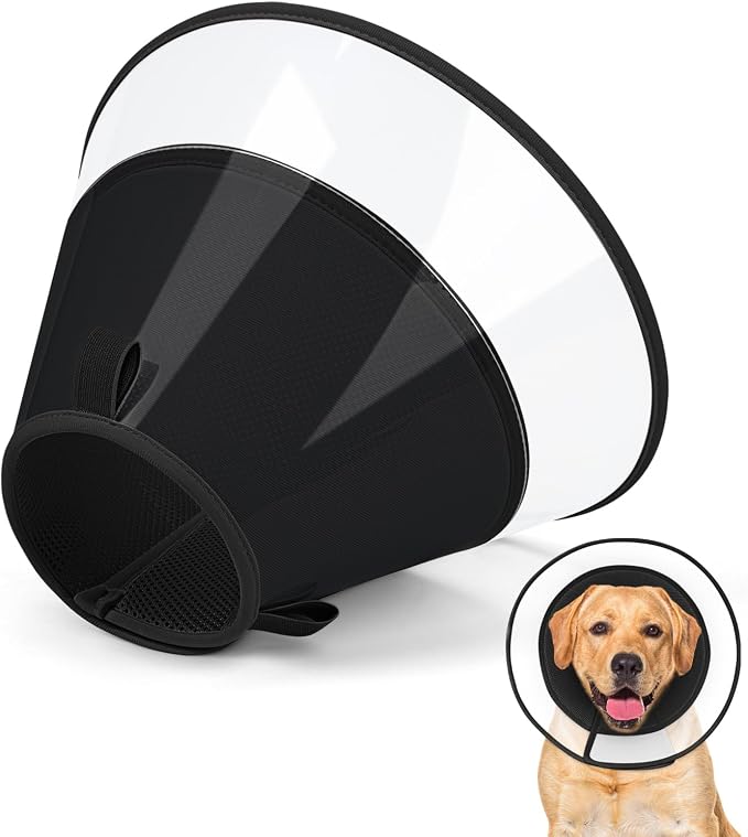 Dog Cone Collar with Soft Padding to Stop Licking, Elizabeth Recovery Collar After Surgery for Large Medium Small Dogs, Comfortable Pet Head Cone Alternative for Neutering Spay Injury(XL)