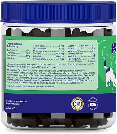 PupGrade Daily Multivitamin for Dogs – All-in-One Supplement with Omega Fish Oil, Vitamins A, C, D, E & B Complex for Everyday Health – 30 Soft Chews