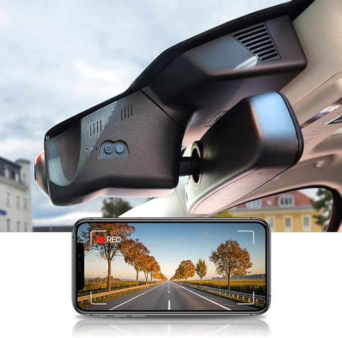 Fitcamx 4K Dash Cam Suitable for Land Rover Range Rover 2018-2022 (HD2-6111) & Range Rover Sport Sport, OEM Look, 2160P UHD Video, Built-in WiFi & APP, Loop Recording G-Sensor, Plug & Play, 64GB Card