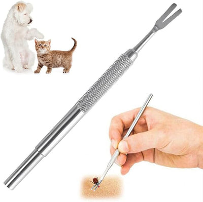 Tick Remover Kit, Stainless Steel Tick Remover Tweezers Tick Remover Tools Set for Pet Dog, Cat, Human with Storage Box