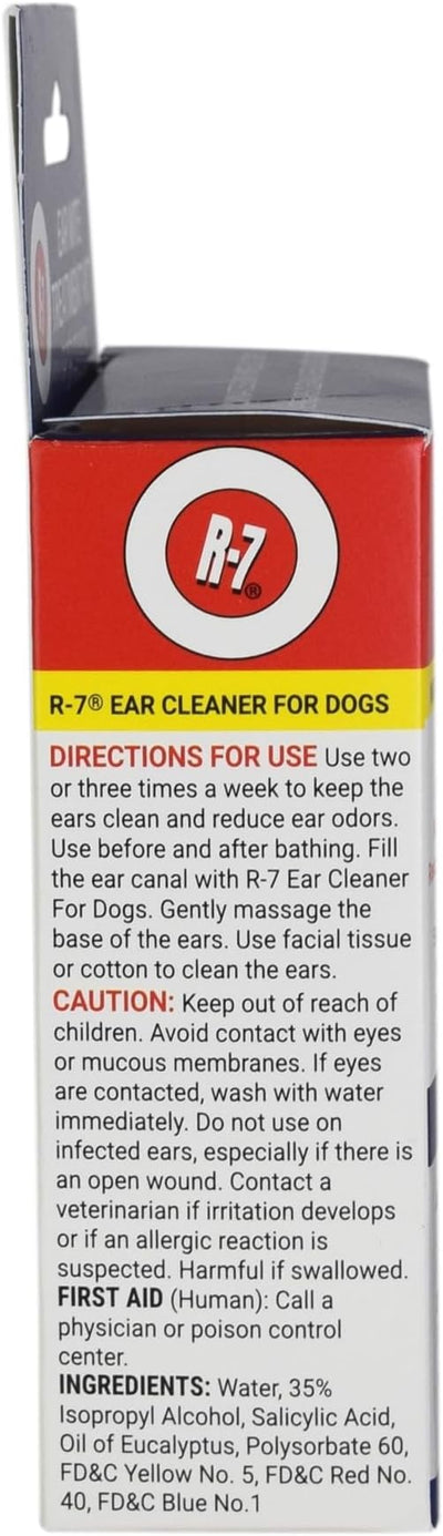 Miracle Care R7 Ear Mite Treatment and Ear Cleaner Kit for Dogs, 1 Ounce Bottles of Each, Controls Ticks and Mites