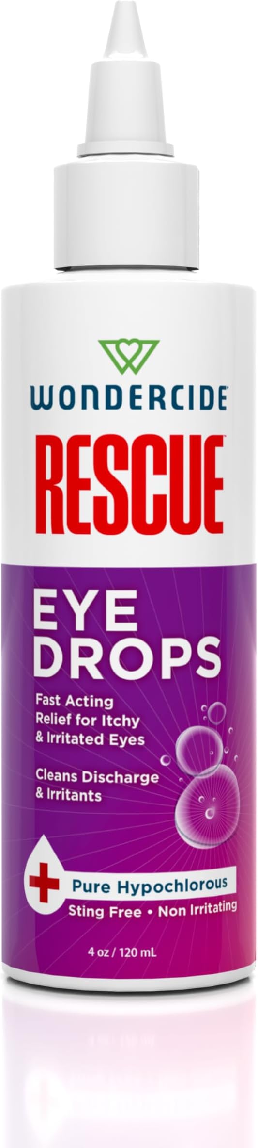 Rescue - Eye Drops and Wash for Pets - Relief for Dogs and Cats from Allergies, Itchy Red Irritated Eyes, Discharge - with Pure Hypochlorous - 4 oz