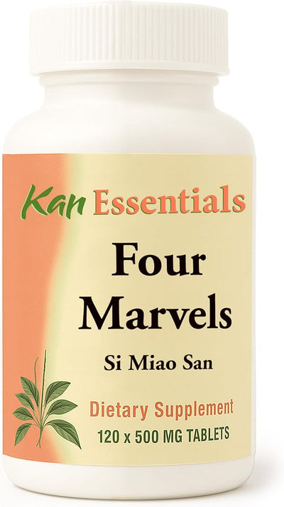 Kan Herb Company Four Marvels – Traditional Chinese Herbal Blend for Dogs and Cats to Support Digestive Clarity, Fluid Balance, and Overall Wellness, Herbal Supplement Tablets for Pets, 120 Tablets