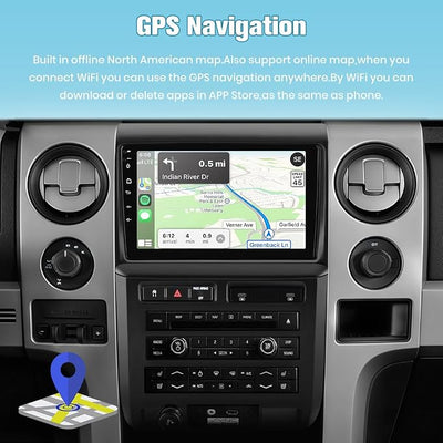 Junsun 5G WiFi Car Radio Stereo for Ford F150 2009-2012,9" HD IPS Touch Display,Wireless CarPlay/Android Auto,GPS DSP RDS,Upgrade Bluetooth 5.0 AM/FM Stereo 2GB RAM 32GB ROM High-end